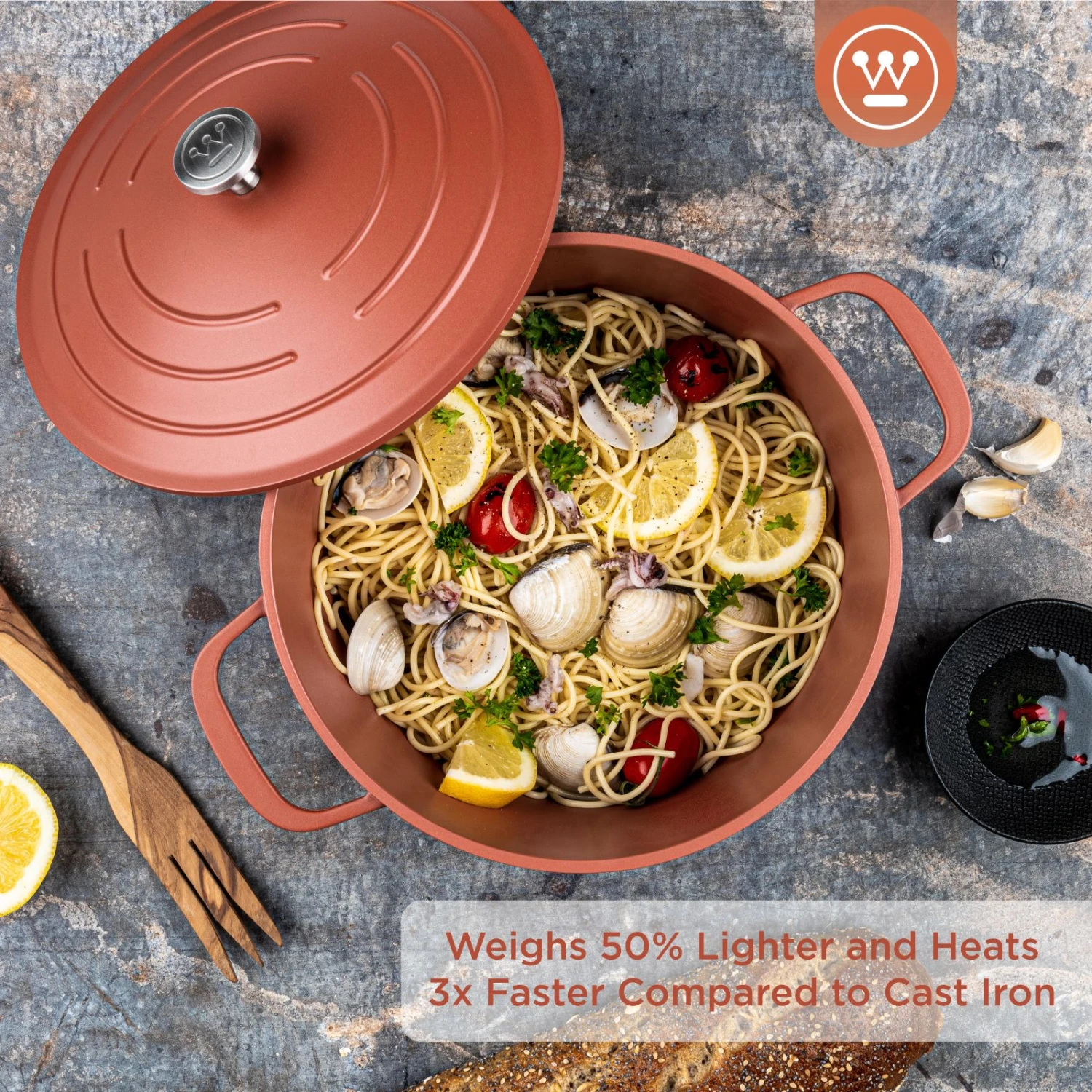 Westinghouse Braadpan Performance - Rebel Red - ø 28 cm / 6.7 liter Westinghouse Braadpan Performance - Rebel Red - ø 28 Cm / 6.7 Liter -Goedkope Keuken Benodigdheden WCCC0095024OR 2 1