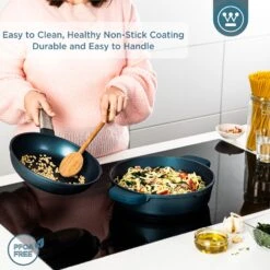 Westinghouse Hapjespan Performance - Bravery Blue - ø 32 Cm / 5.8 Liter - Standaard Anti-aanbaklaag -Goedkope Keuken Benodigdheden WCCC0095L28BL 4 1