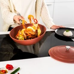 Westinghouse Wokpan Performance - Rebel Red - ø 28 Cm - Standaard Anti-aanbaklaag -Goedkope Keuken Benodigdheden WCCW0095028OR 13