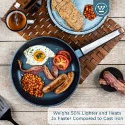 Westinghouse Koekenpan Performance - Bravery Blue - ø 24 Cm - Standaard Anti-aanbaklaag -Goedkope Keuken Benodigdheden WCFP0095024BL 2