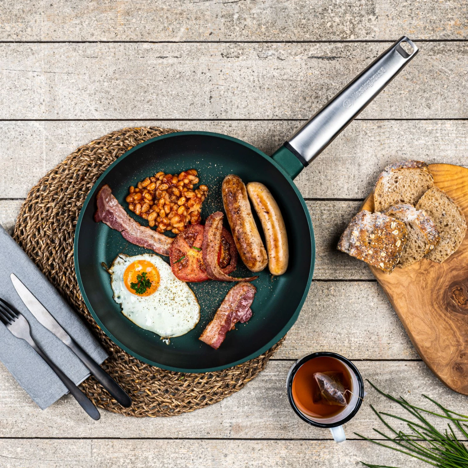 Westinghouse Koekenpan Performance - Gracious Green - ø 24 cm - standaard anti-aanbaklaag Westinghouse Koekenpan Performance - Gracious Green - ø 24 Cm - Standaard Anti-aanbaklaag -Goedkope Keuken Benodigdheden WCFP0095024SG 8