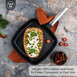 Westinghouse Grillpan Performance - Blissful Black - 28 X 28 Cm - Standaard Anti-aanbaklaag -Goedkope Keuken Benodigdheden WCFP0095G28BK 2