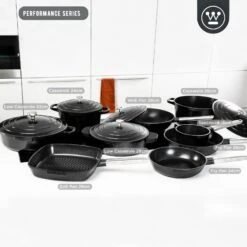 Westinghouse Grillpan Performance - Blissful Black - 28 X 28 Cm - Standaard Anti-aanbaklaag -Goedkope Keuken Benodigdheden WCFP0095G28BK 6