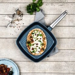 Westinghouse Grillpan Performance - Bravery Blue - 28 X 28 Cm - Standaard Anti-aanbaklaag -Goedkope Keuken Benodigdheden WCFP0095G28BL 10