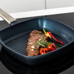 Westinghouse Grillpan Performance - Bravery Blue - 28 X 28 Cm - Standaard Anti-aanbaklaag -Goedkope Keuken Benodigdheden WCFP0095G28BL 8