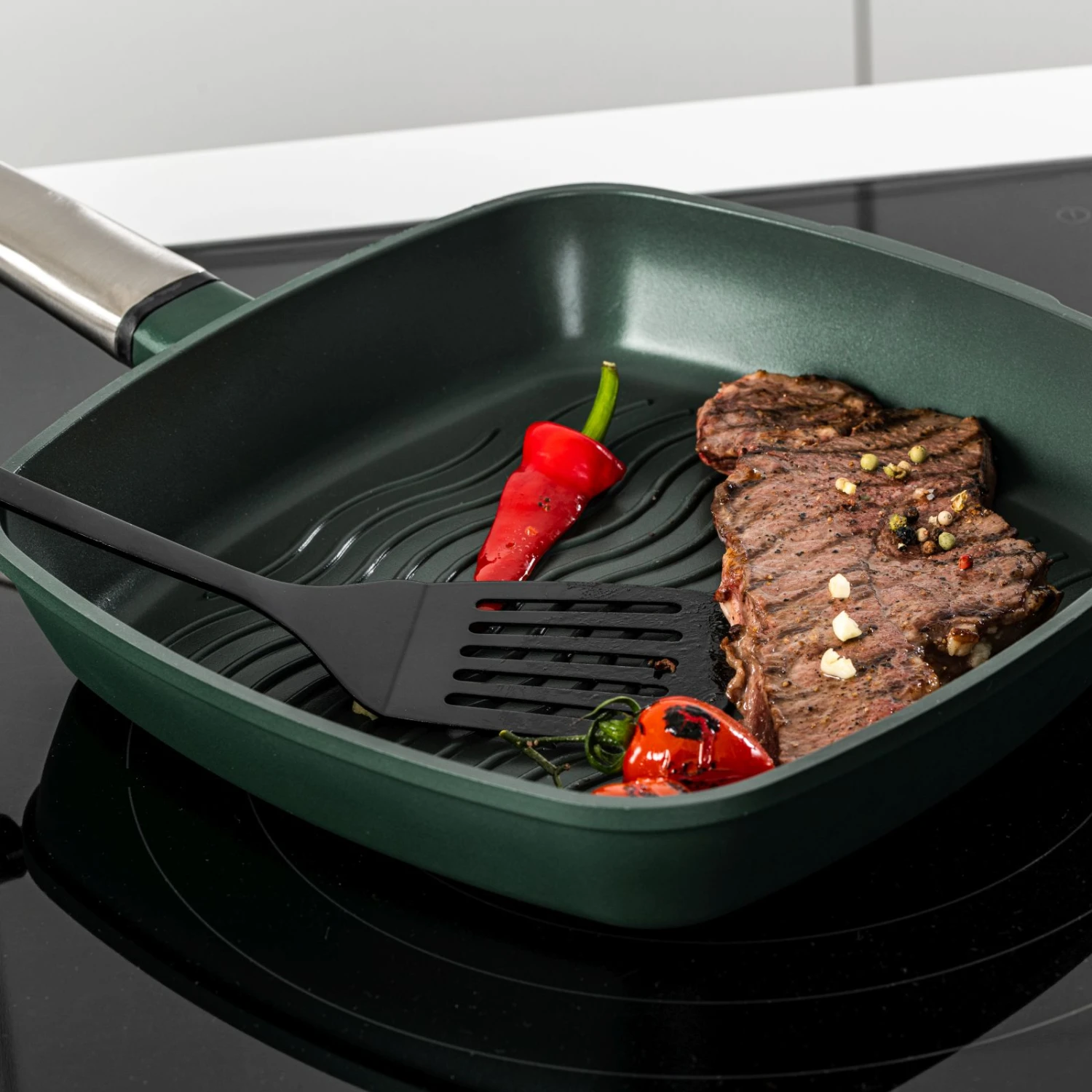 Westinghouse Grillpan Performance - Gracious Green - 28 x 28 cm - standaard anti-aanbaklaag Westinghouse Grillpan Performance - Gracious Green - 28 X 28 Cm - Standaard Anti-aanbaklaag -Goedkope Keuken Benodigdheden WCFP0095G28SG 10