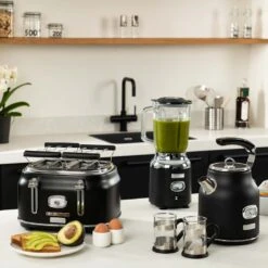 Westinghouse Blender Retro Collections - Liquorice Black - 1.5 Liter - WKBE221BK -Goedkope Keuken Benodigdheden WKBE221BK Retro Table Blender 5