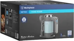 Westinghouse Handmixer Retro Collections - 6 Standen - Blauw - WKHM250BU -Goedkope Keuken Benodigdheden WKHM250BU Hand Mixer BLUE BOX