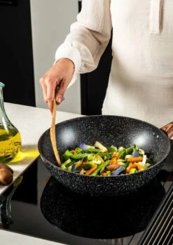 Westinghouse Wokpan Marble Wood - ø 30 Cm - Standaard Anti-aanbaklaag -Goedkope Keuken Benodigdheden bbbbn