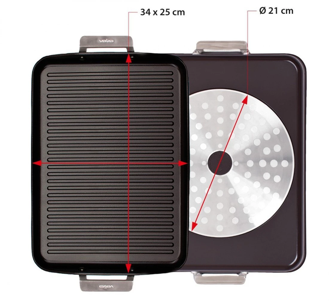 Valira Grillpan Aire Ceramic met handgrepen - 34 x 25 cm - keramische anti-aanbaklaag Valira Grillpan Aire Ceramic Met Handgrepen - 34 X 25 Cm - Keramische Anti-aanbaklaag -Goedkope Keuken Benodigdheden ceramic grill pan aire 9