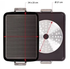 Valira Grillpan Aire Met Handgrepen - 34 X 25 Cm - Standaard Anti-aanbaklaag 5 Valira Grillpan Aire Met Handgrepen - 34 X 25 Cm - Standaard Anti-aanbaklaag -Goedkope Keuken Benodigdheden ceramic grill pan aire.jpg3