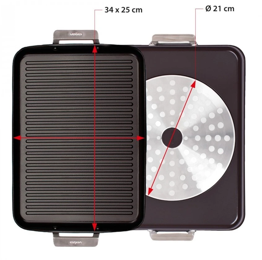 Valira Grillpan Aire met handgrepen - 34 x 25 cm - standaard anti-aanbaklaag Valira Grillpan Aire Met Handgrepen - 34 X 25 Cm - Standaard Anti-aanbaklaag -Goedkope Keuken Benodigdheden ceramic grill pan aire.jpg3