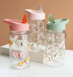 A Little Lovely Company Drinkfles / Waterfles - Groene Bloesems -Goedkope Keuken Benodigdheden dbblsa45 lr 6 drink bottle blossoms sage