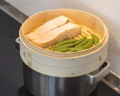 Sareva Stoommandje - Bamboe - 2-laags - ø 25 Cm 6 Sareva Stoommandje - Bamboe - 2-laags - ø 25 Cm -Goedkope Keuken Benodigdheden item 4 3