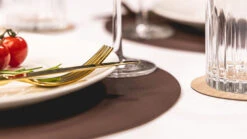 Jay Hill Placemats - Vegan Leer - Bruin / Zand - Dubbelzijdig - ø 38 Cm - 6 Stuks -Goedkope Keuken Benodigdheden jay hill placemat 2