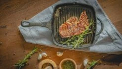 Blackwell Grillpan - Gietijzer - 23 X 23 Cm - Zonder Anti-aanbaklaag -Goedkope Keuken Benodigdheden jh gietijzer grillpan 1