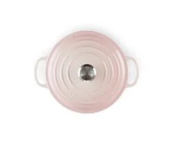Le Creuset Braadpan Signature - Shell Pink - ø 24 Cm / 4.2 Liter -Goedkope Keuken Benodigdheden le creuset sginature braadpan shell pink 24cm 1
