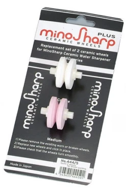 Minosharp Reserve Wieltjes Voor Minosharp Waterslijper 0440 - 2 Stuks -Goedkope Keuken Benodigdheden minosharp slijpset verpakking 440
