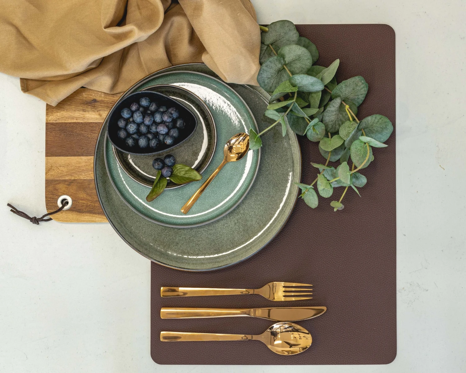 Jay Hill Placemats - Vegan leer - Bruin / Zand - dubbelzijdig - 46 x 33 cm - 6 Stuks Jay Hill Placemats - Vegan Leer - Bruin / Zand - Dubbelzijdig - 46 X 33 Cm - 6 Stuks -Goedkope Keuken Benodigdheden placemat 21 1 scaled