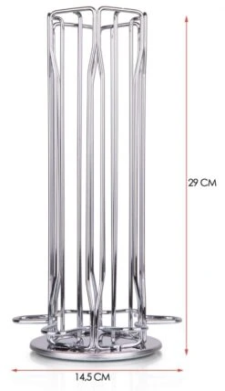 Jay Hill Nespresso Cuphouder - RVS - 42 Stuks -Goedkope Keuken Benodigdheden sareva cuphouder nespresso afmetingen