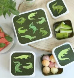A Little Lovely Company Lunchset - Krokodillen -Goedkope Keuken Benodigdheden sbsevr59 lr 5 lunch snack box set crocodiles