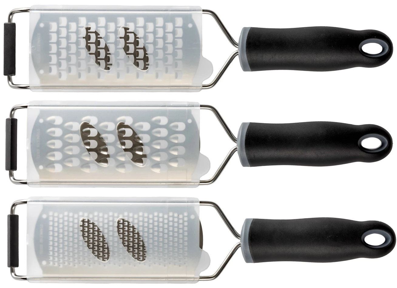 Sareva Raspen (grof - medium - fijn) - 14 cm - 3 stuks Sareva Raspen (grof - Medium - Fijn) - 14 Cm - 3 Stuks -Goedkope Keuken Benodigdheden set safety 1