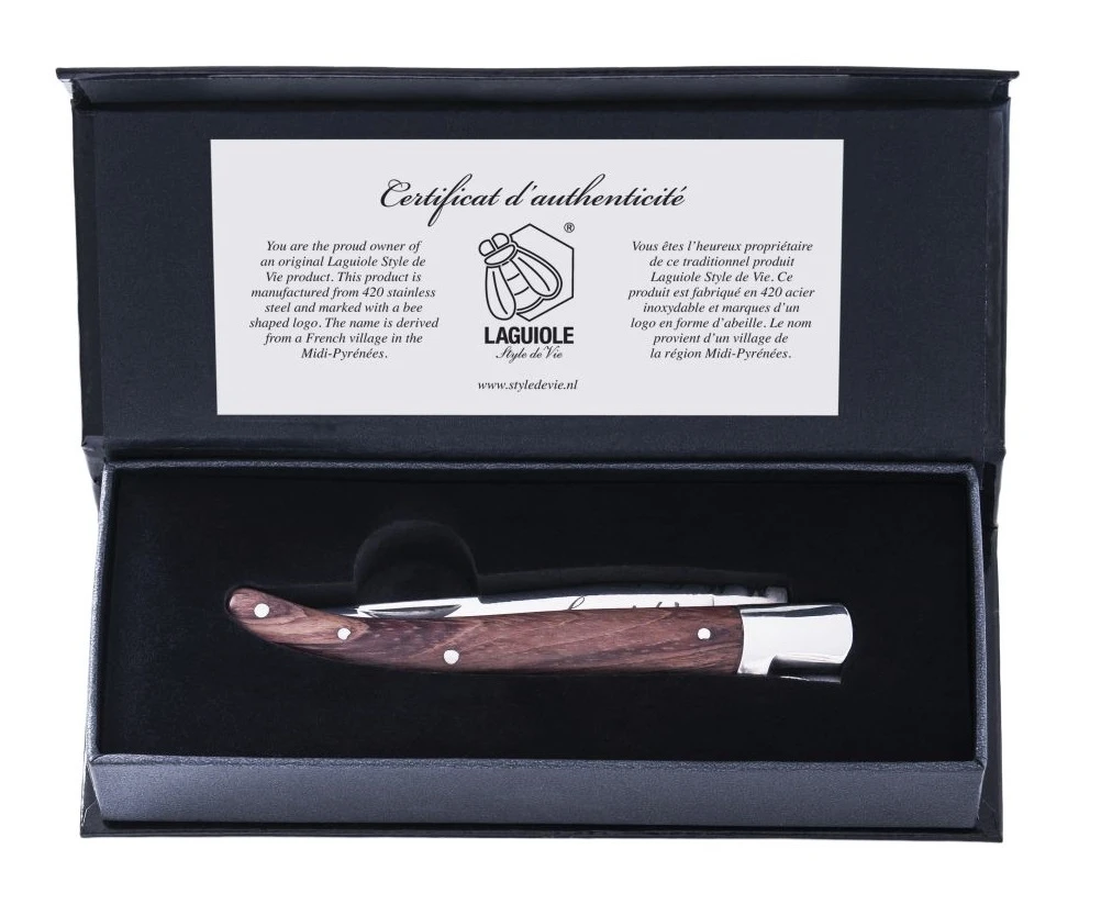 Laguiole Style de Vie Zakmes Rozenhout Laguiole Style De Vie Zakmes Rozenhout -Goedkope Keuken Benodigdheden zakmes rozenhout open gr
